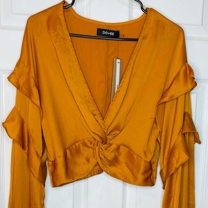 Do+Be Collection Orange Blouse